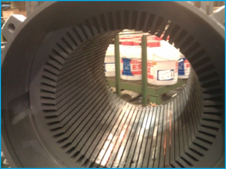 AC 3-phase electric motor repair - cleaning