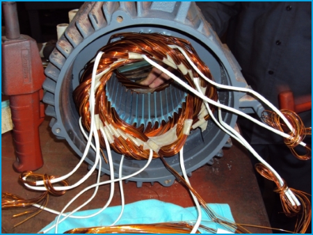 AC 3-phase electric motor repair - surge test