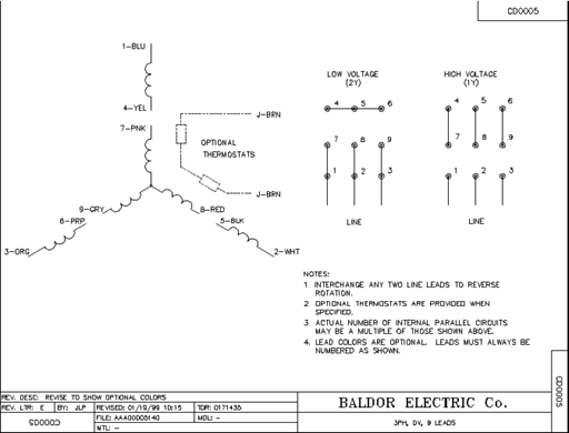 ABB CEM3708T Motor Connection Diagram