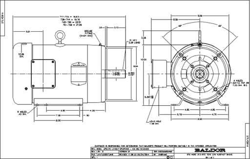 Baldor-Reliance CEM3711T Motor Dimension Sheet