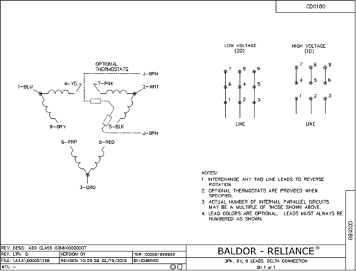 ABB CEM4115T Motor Connection Diagram