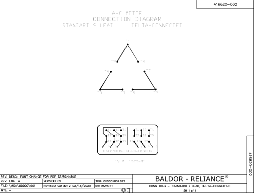 ABB CEM4400T Motor Connection Diagram